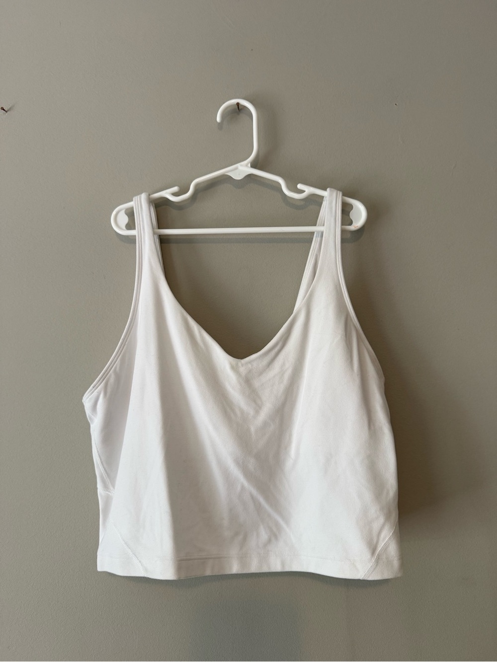 Lululemon Align White Cropped Tank Top Bra